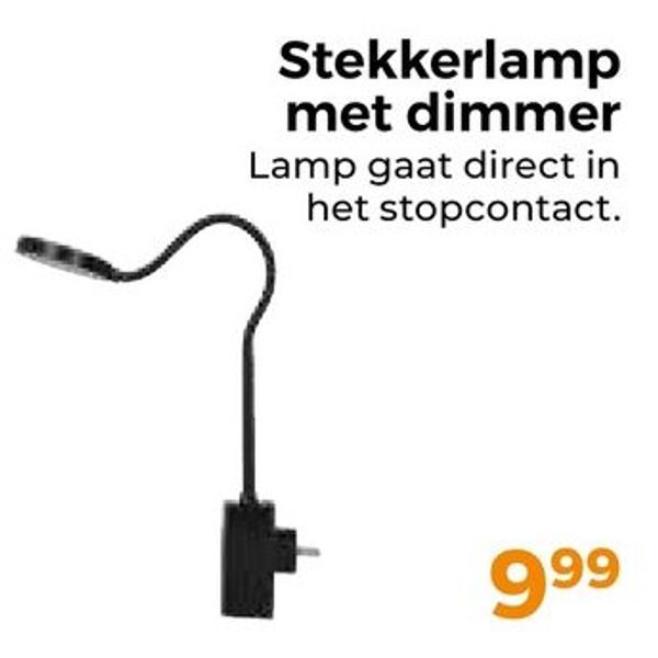 Stekkerlamp met dimmer