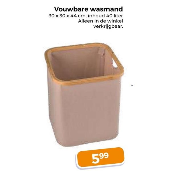 Vouwbare wasmand