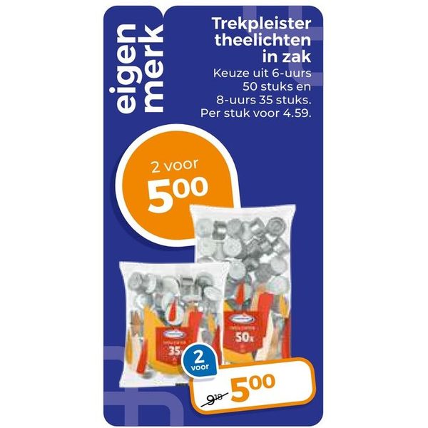 Trekpleister theelichten