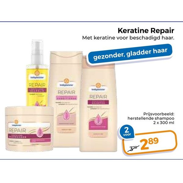 Keratine Repair herstellende shampoo