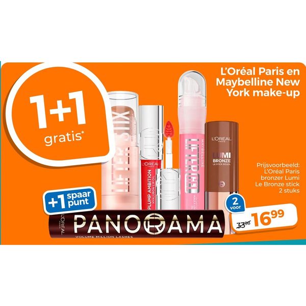 L'Oréal Paris en Maybelline New York make-up