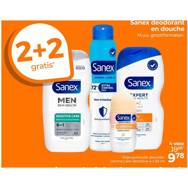 Sanex deodorant en douche
