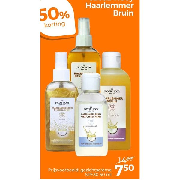 Jacob Hooy Haarlemmer Bruin gezichtscrème SPF30