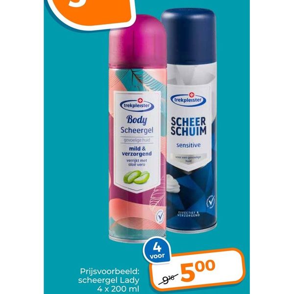 Trekpleister scheergel en -schuim