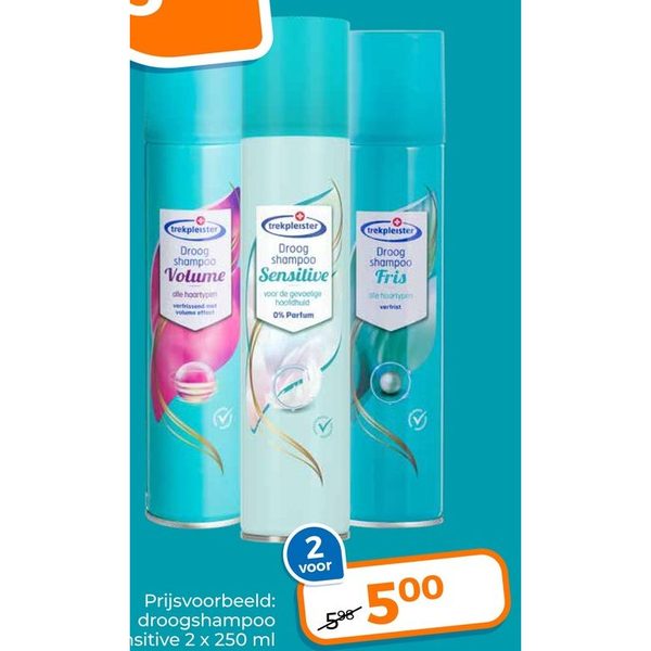 Trekpleister droogshampoo