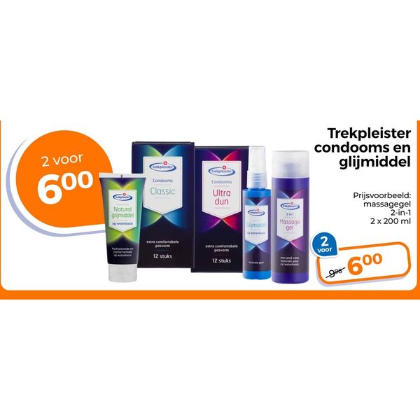 Trekpleister condooms en glijmiddel