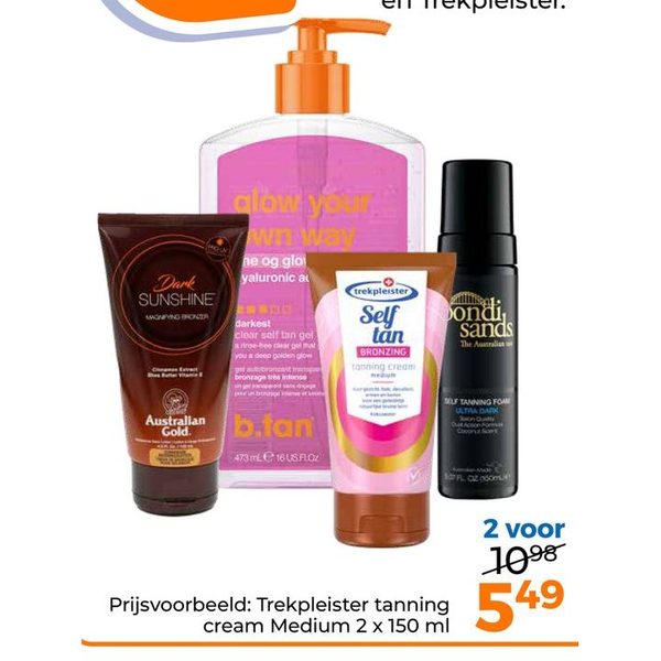 Trekpleister tanning cream