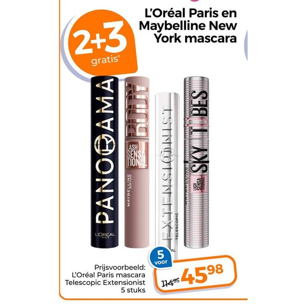 L'Oréal Paris en Maybelline New York mascara