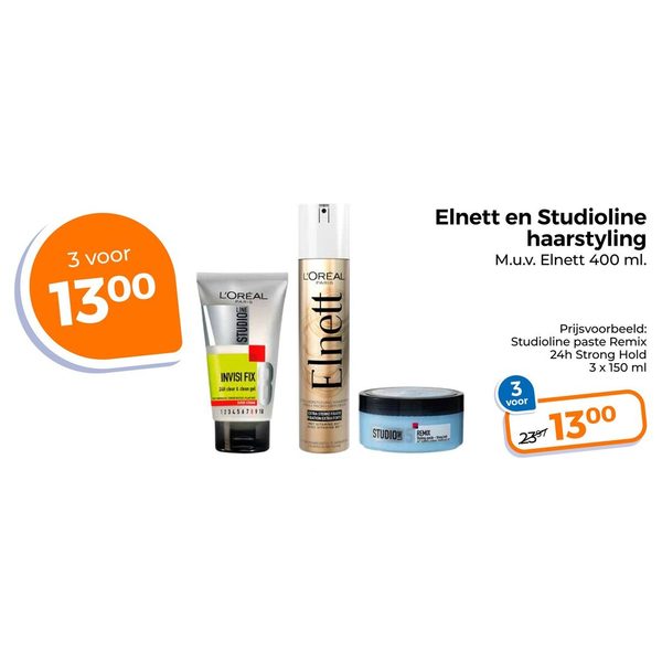 Elnett en Studioline haarstyling