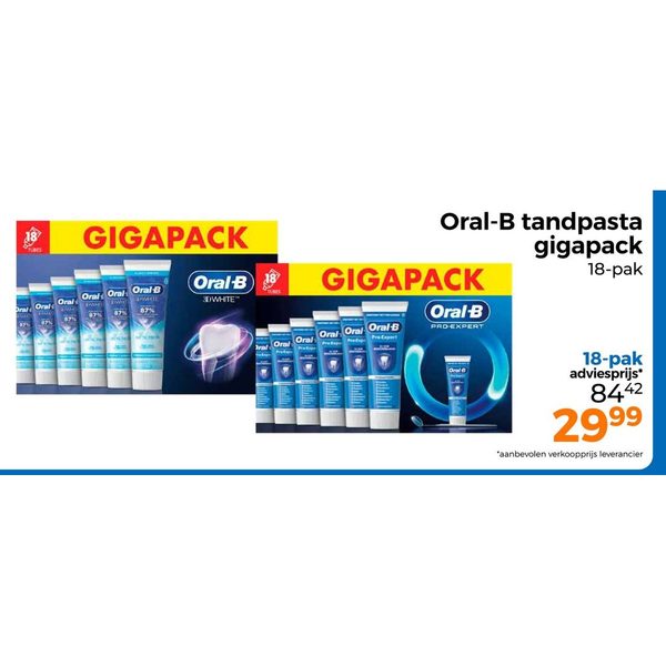 Oral-B tandpasta gigapack 18-pak