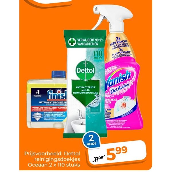 Dettol, Vanish en Finish