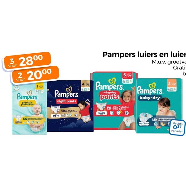 Pampers luiers en luierbroekjes