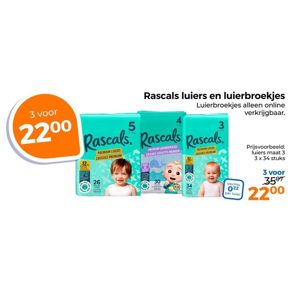 Rascals luiers en luierbroekjes