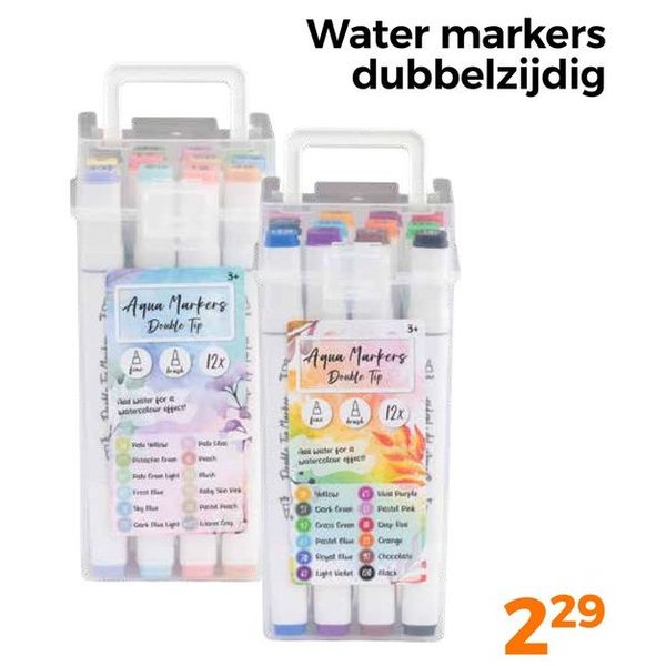 Water markers dubbelzijdig