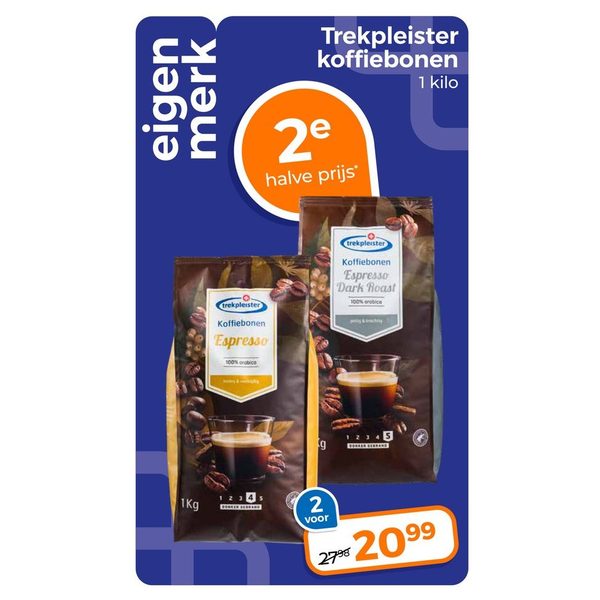 Trekpleister koffiebonen