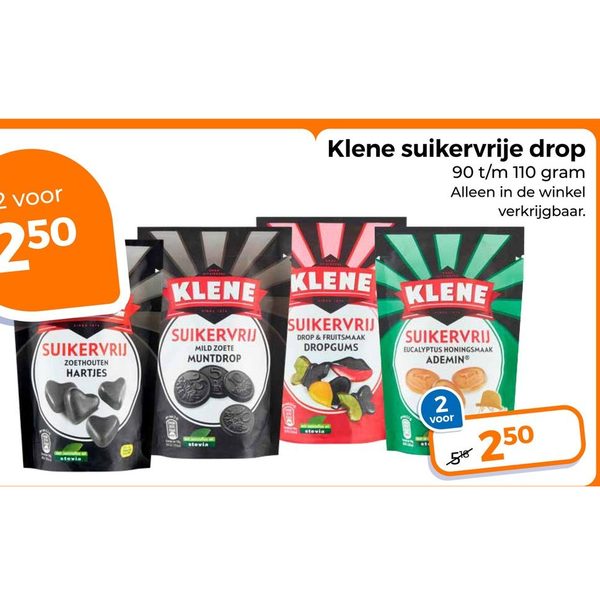 Klene suikervrije drop