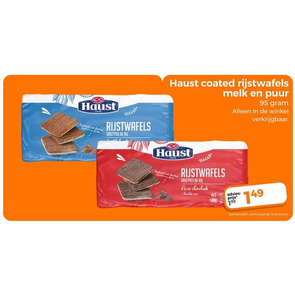 Rijstwafels melk en puur