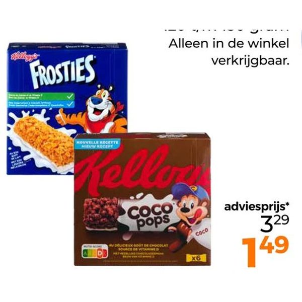 Kellogg's Frosties en Coco Pops repen