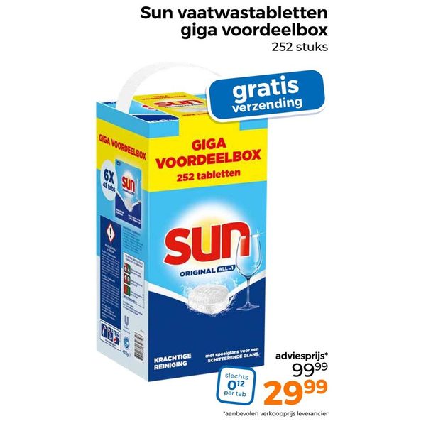 Sun vaatwastabletten giga voordeelbox