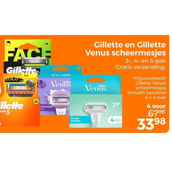 Gillette en Gillette Venus scheermesjes