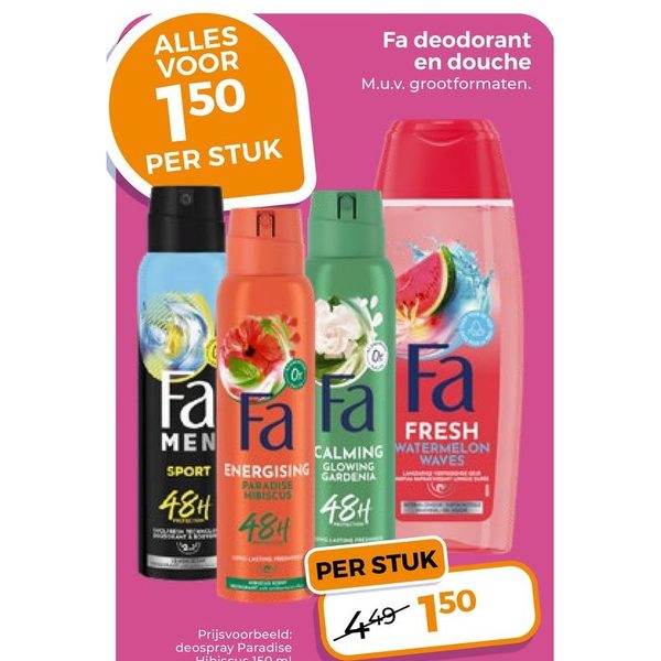 Fa deodorant en douche