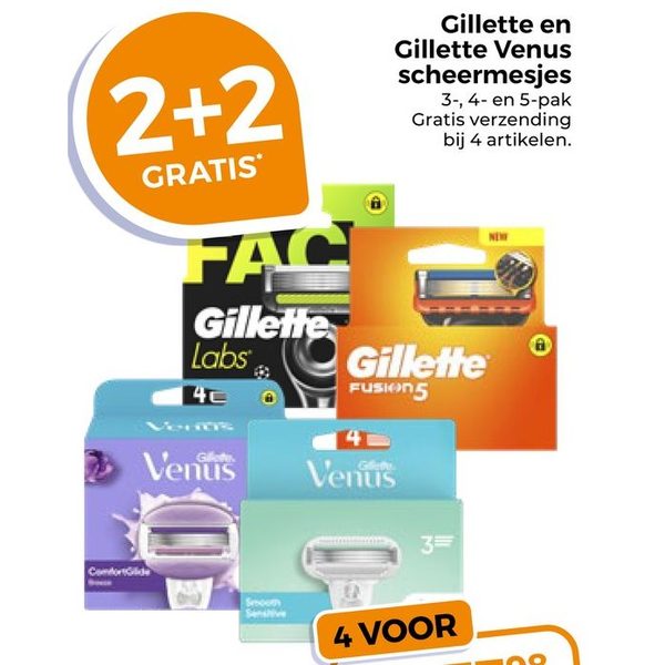 Gillette en Gillette Venus scheermesjes
