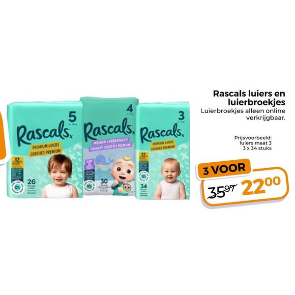 Rascals luiers en luierbroekjes