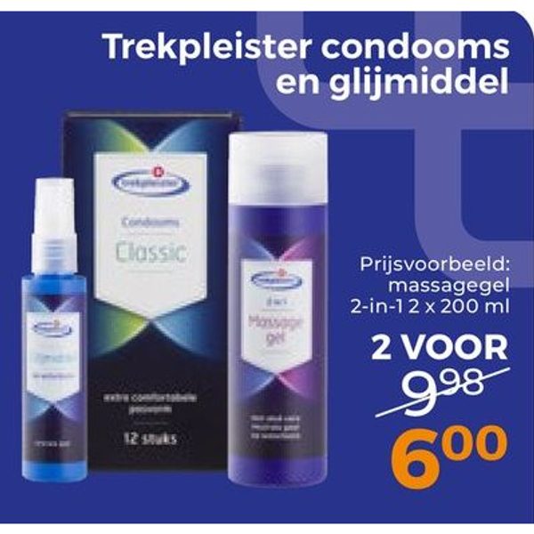 Trekpleister condooms en glijmiddel