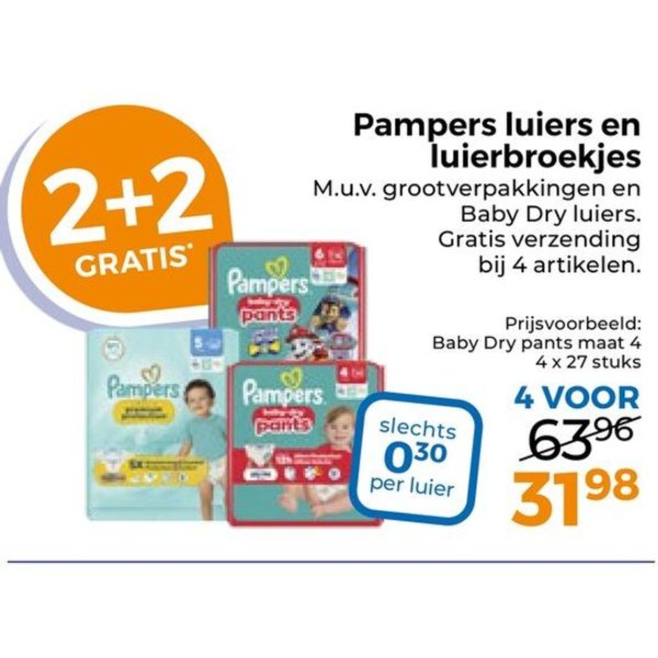 Pampers luiers/luierbroekjes