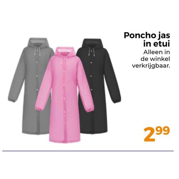 Poncho jas in etui