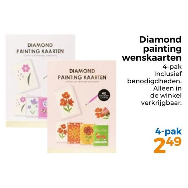 Diamond painting wenskaarten