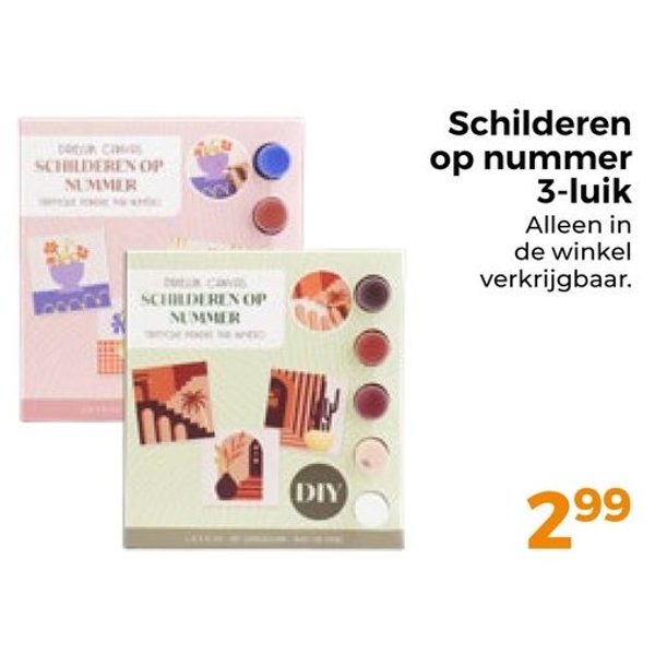 Schilderen op nummer 3-luik