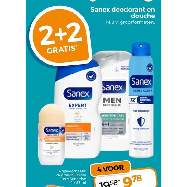 Sanex deodorant en douche