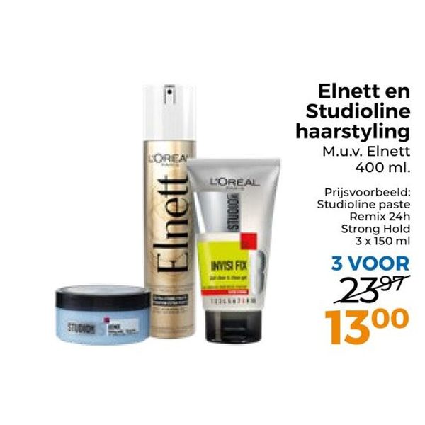Elnett en Studioline haarstyling