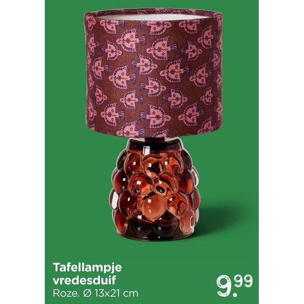 Tafellampje vredesduif