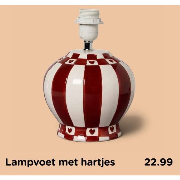 Lampvoet met hartjes