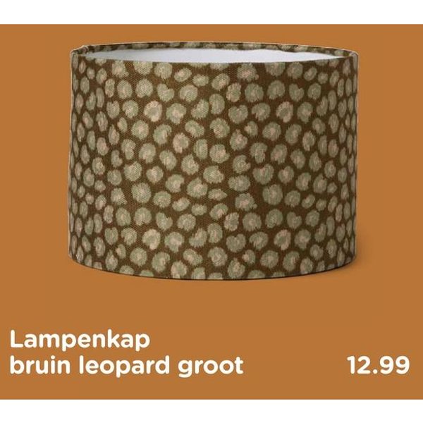 Lampenkap bruin leopard groot