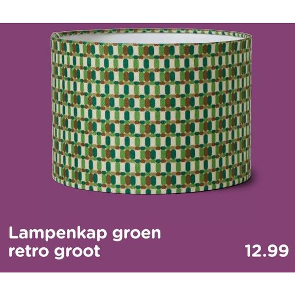 Lampenkap groen retro groot
