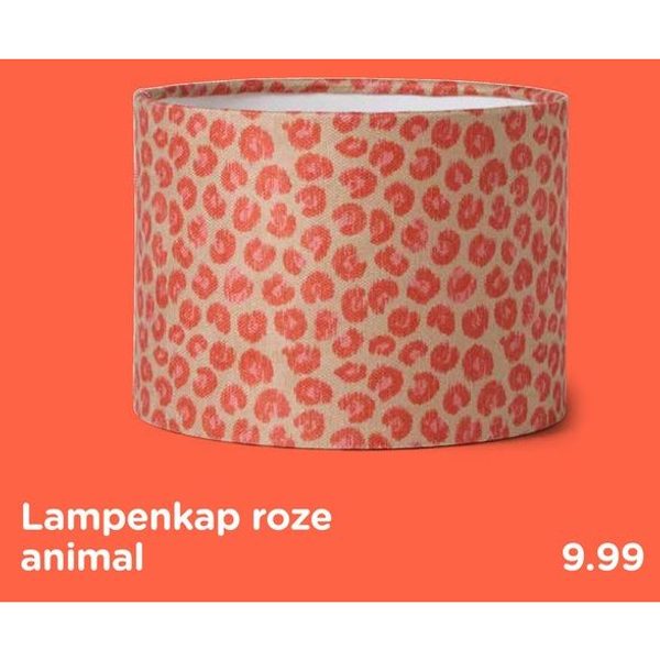 Lampenkap roze animal