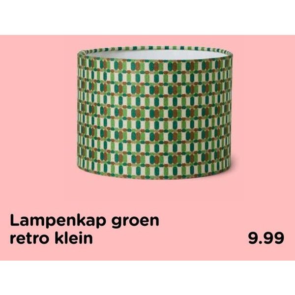 Lampenkap groen retro klein