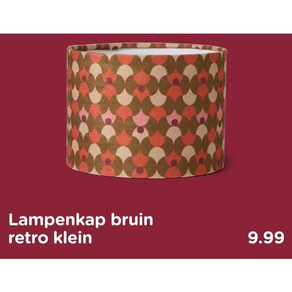 Lampenkap bruin retro klein