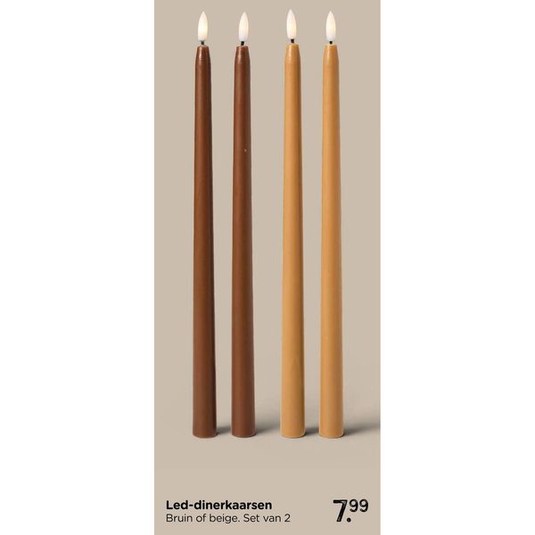 Led-dinerkaarsen