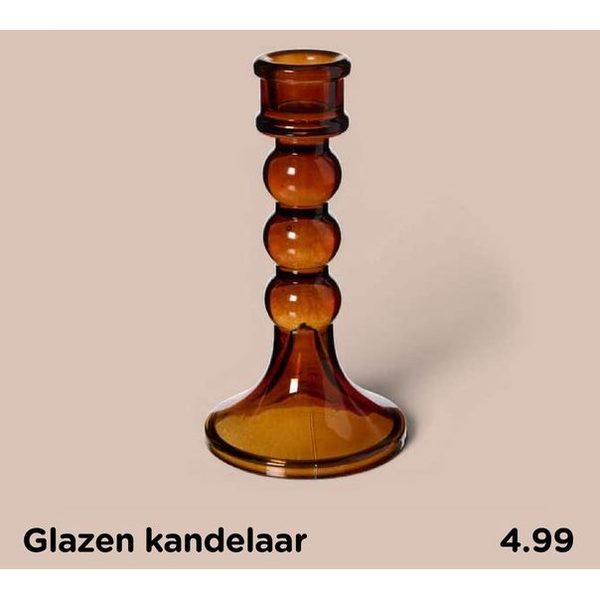 Glazen kandelaar