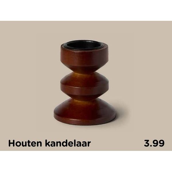 Houten kandelaar