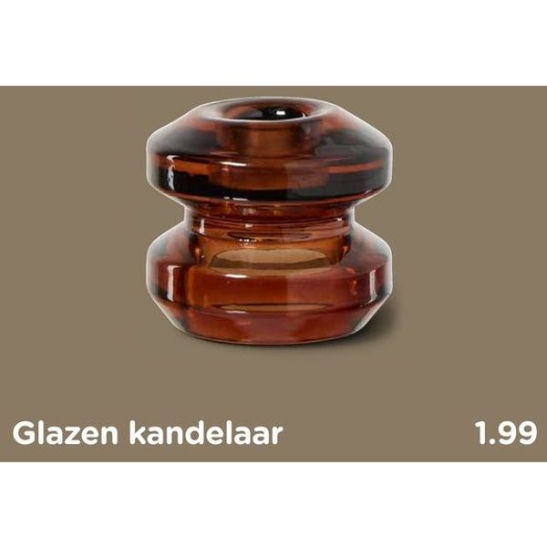 Glazen kandelaar