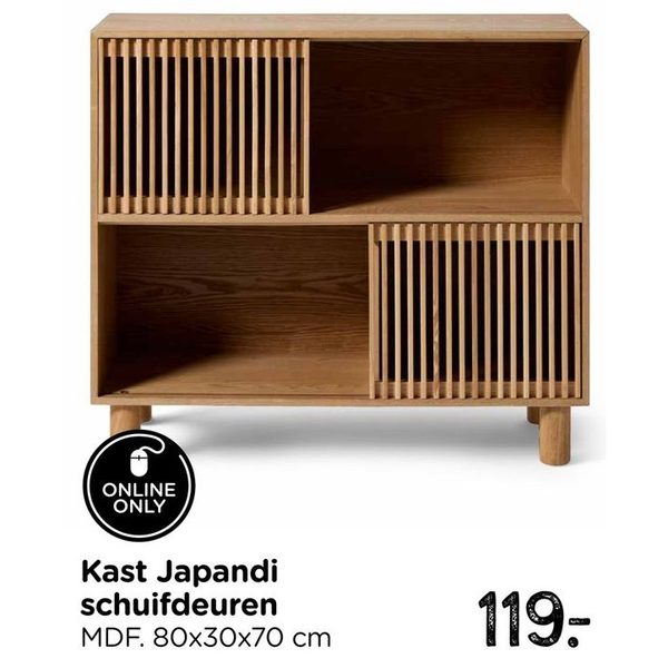 Kast Japandi schuifdeuren