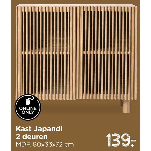 Kast Japandi 2 deuren