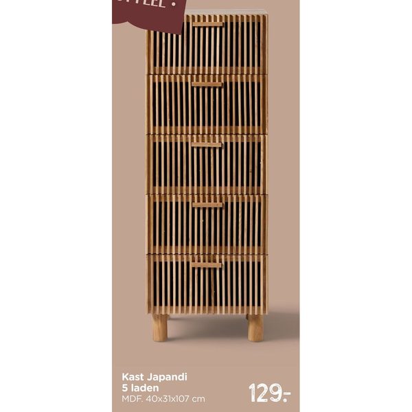 Kast Japandi 5 laden
