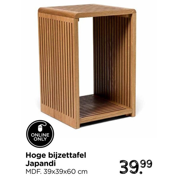 Hoge bijzettafel Japandi