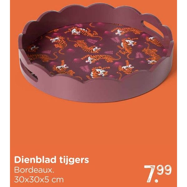 Dienblad tijgers Bordeaux